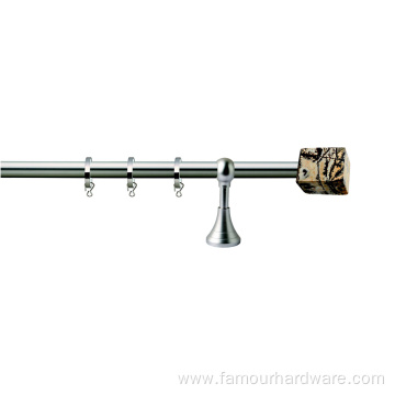 Square marble head curtain rod